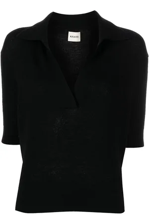 Khaite Jo shortsleeved cashmere polo top
