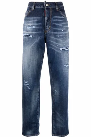 Dsquared2 Distressed high-waisted jeans