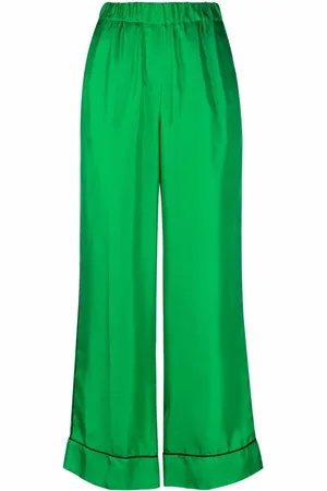 BLANCA Wide-leg silk trousers