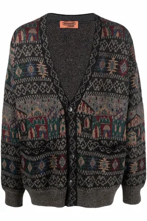 Missoni 1980s intarsia knit V-neck cardigan