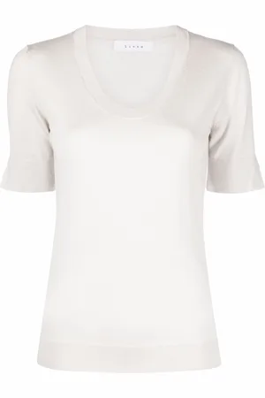LISKA Round-neck knitted top