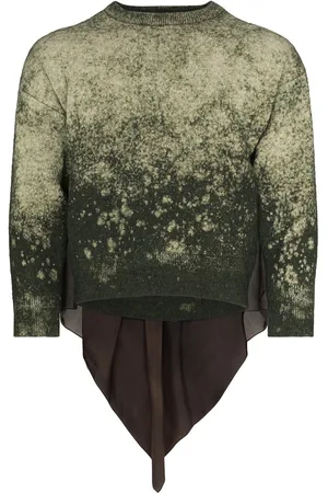 Maison Margiela Scarf-detail bleached jumper