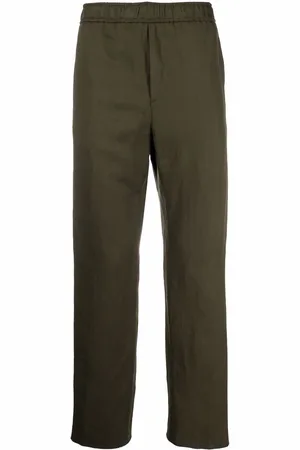 Etro Logo-tape detail straight-leg trousers