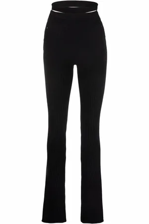 ANDREADAMO Ribbed-knit bootcut trousers