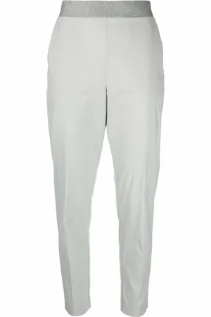 LE TRICOT PERUGIA Contrast-waist tapered trousers