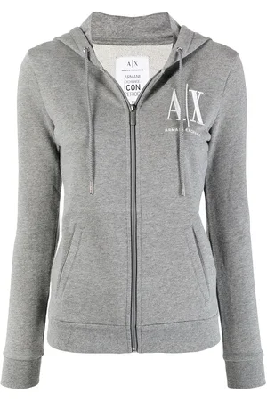 Armani Exchange Logo-print zip-up hoodie