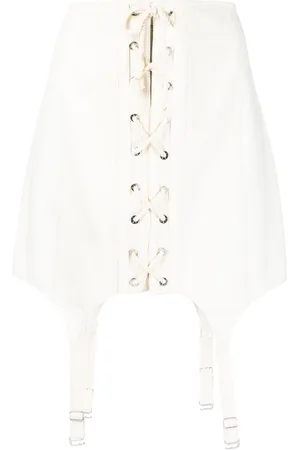 DION LEE Lace-up mini skirt