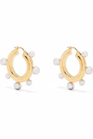 Missoma Two-tone medium sphere hoop earrings