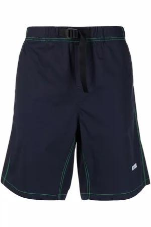 Msgm Logo-embroidered track shorts