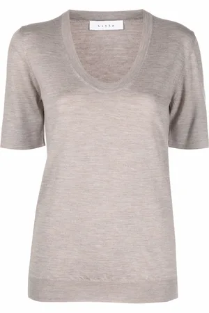LISKA Round-neck knitted top