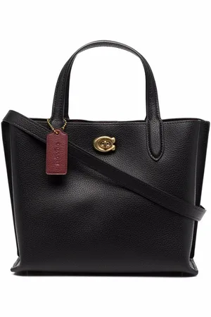 Coach Tag-detail leather tote bag