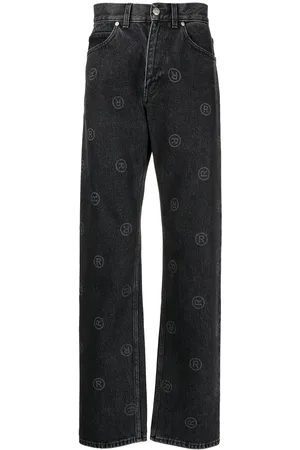 MARTINE ROSE Logo-print straight-leg jeans