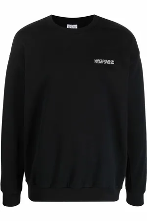 MARCELO BURLON Logo-embroidered organic cotton sweatshirt
