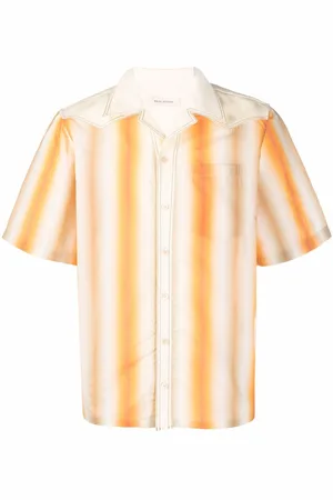 WALES BONNER Stripe-print short-sleeved shirt