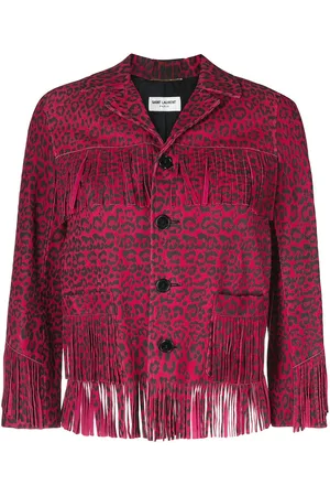 Saint Laurent 2010 leopard-print fringed jacket