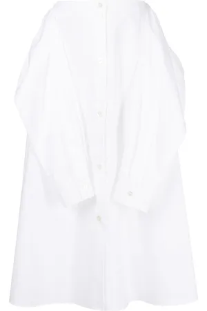 Maison Margiela Button-up sleeve-tie skirt