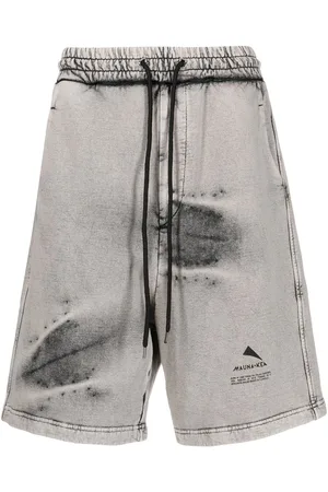 MAUNA KEA Stonewashed logo-print shorts