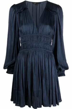 Maje Ruffled satin mini dress
