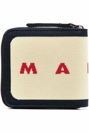 Marni Intarsia-knit logo wallet