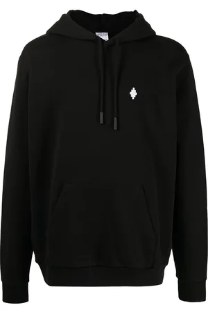 MARCELO BURLON Logo-print cotton drawstring hoodie