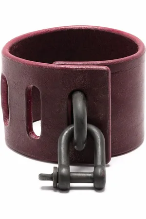 PARTS OF FOUR Restraint-charm leather bracelet