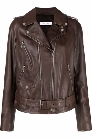 LISKA Belted biker jacket