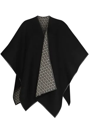 Salvatore Ferragamo Gancini wool cape