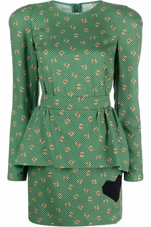 ULYANA SERGEENKO Printed peplum dress