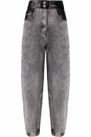 ULYANA SERGEENKO High-waisted faded jeans