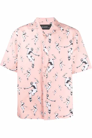 Neil Barrett Dancers print bowling shirt