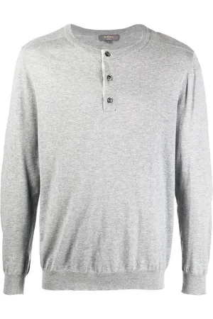 N.PEAL Crew neck henley sweater