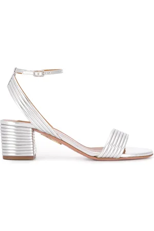 Aquazzura Sundance 50mm metallic sandals