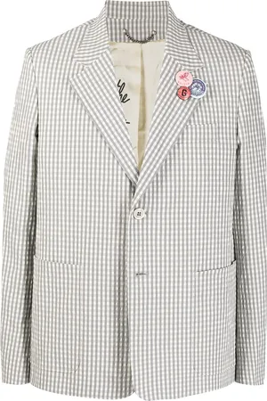 Golden Goose Gingham-check single-breasted blazer