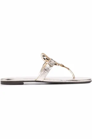 Tory Burch Ciabatte Miller metallic-effect sandals