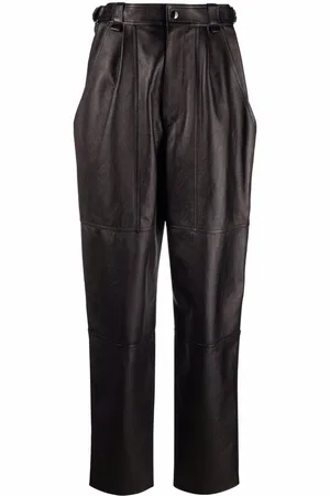 Isabel Marant Straight leg leather trousers