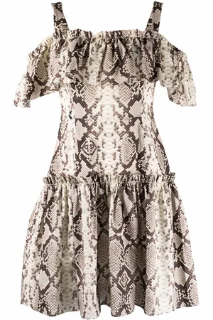 Philipp Plein Python-print mini dress