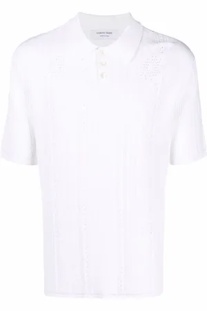 Marine Serre Crescent Moon-pattern polo shirt