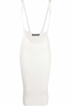 ANDREADAMO Ribbed-knit pinafore skirt