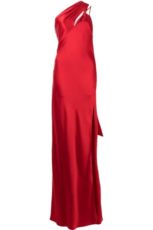 Michelle Mason Draped-panel silk gown