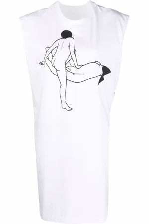 LEMAIRE X Tomaga printed sleeveless T-shirt dress