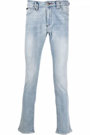 Philipp Plein Logo-plaque slim-cut jeans