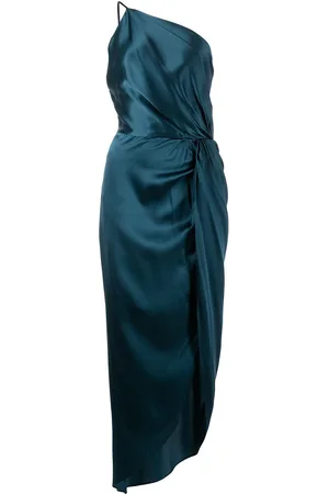 Michelle Mason Gathered-detail silk dress