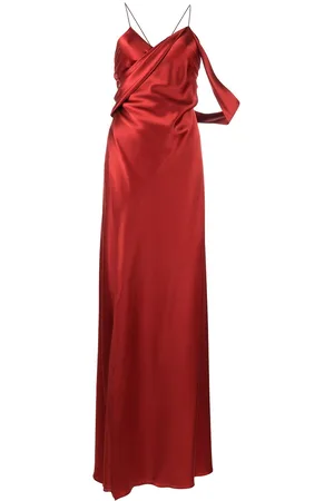 Michelle Mason Draped-panel silk gown