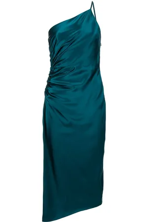 Michelle Mason Gathered-detail silk dress