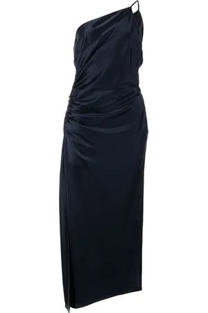 Michelle Mason Gathered-detail silk dress