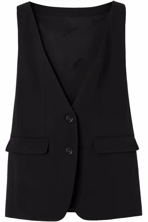 Burberry Sleeveless tailored silk jacket