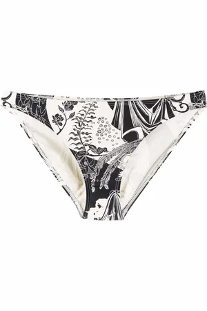 Tory Burch Botanical-print slip-on bikini briefs