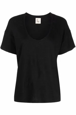 Paula U-neck short-sleeved T-shirt