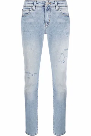 Moschino Distressed-effect skinny jeans