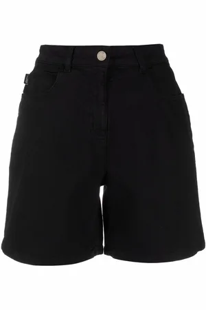 Moschino Logo-patch denim shorts
